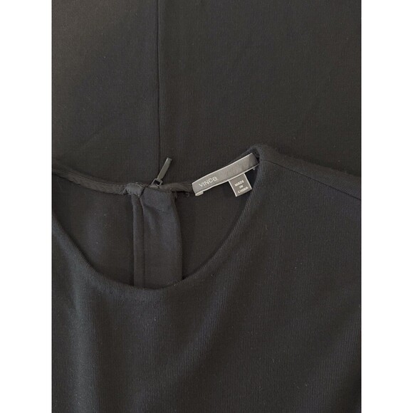 Vince Womens Dress Black Sheath Midi Sleeveless Knit Zip Back Stretch Large - Picture 3 of 10